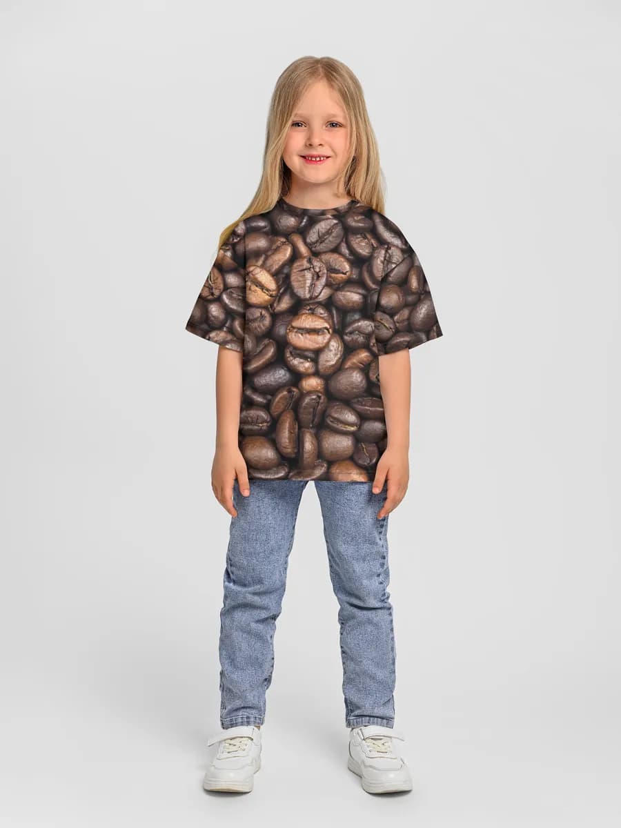 Girls' oversized cotton T-shirt