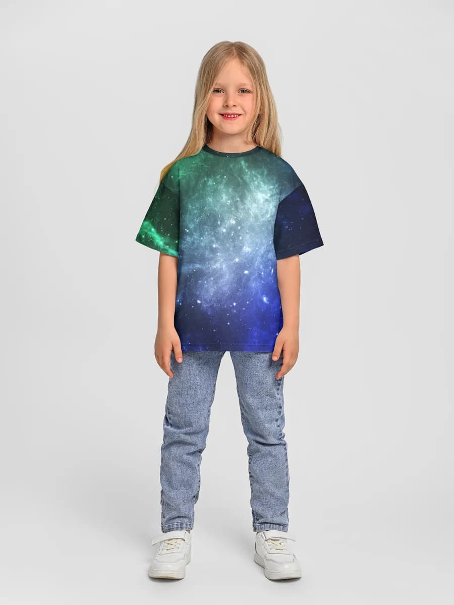 Oversized Baumwoll-T-Shirt Mädchen