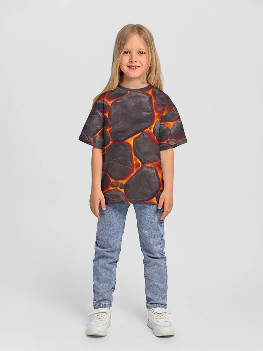 Oversized Baumwoll-T-Shirt Mädchen