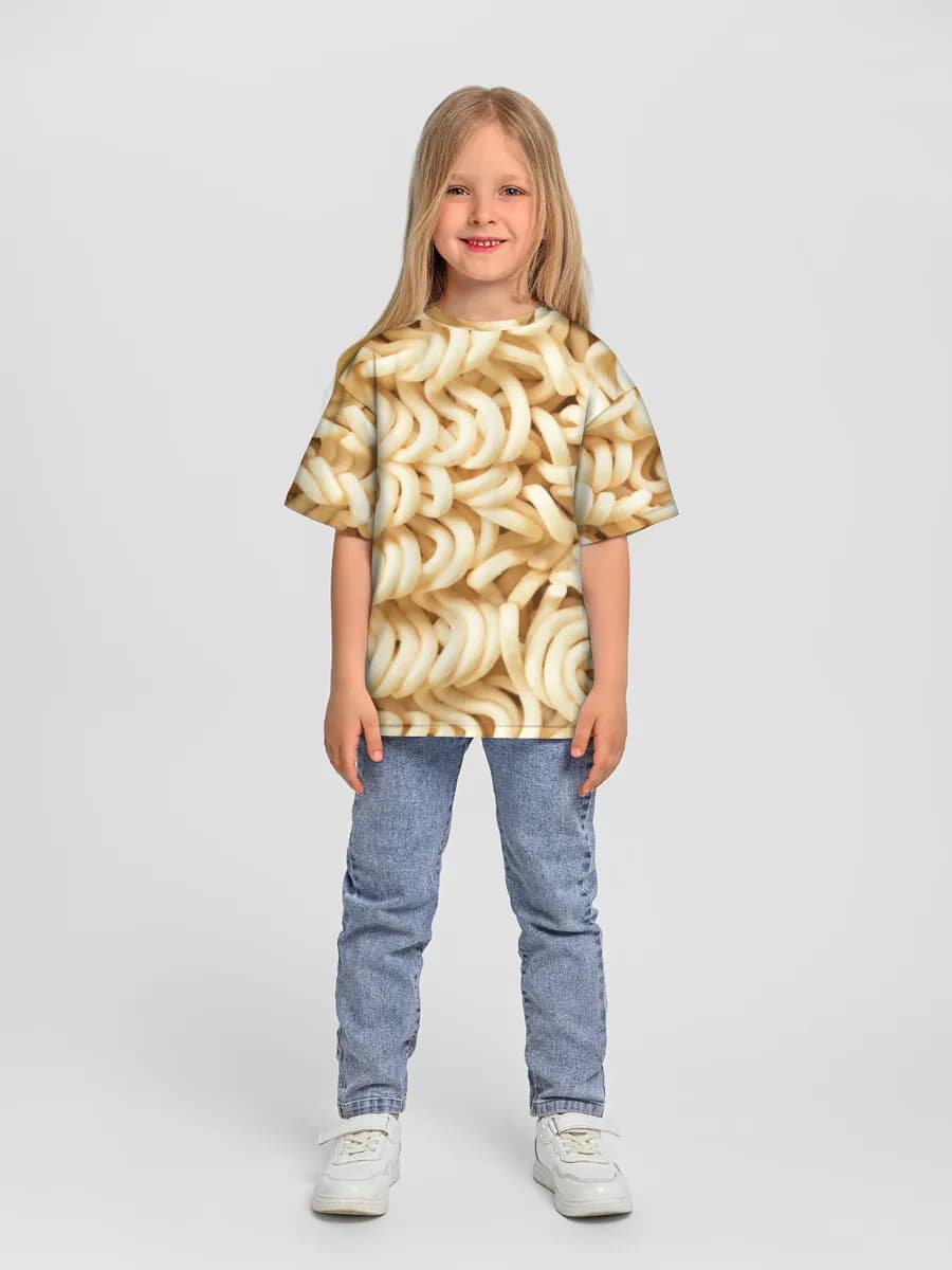 Girls' oversized cotton T-shirt