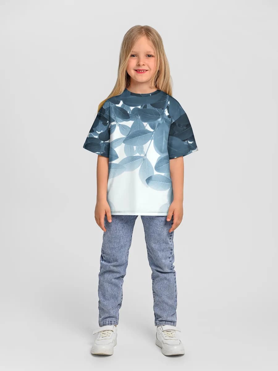 Girls' oversized cotton T-shirt