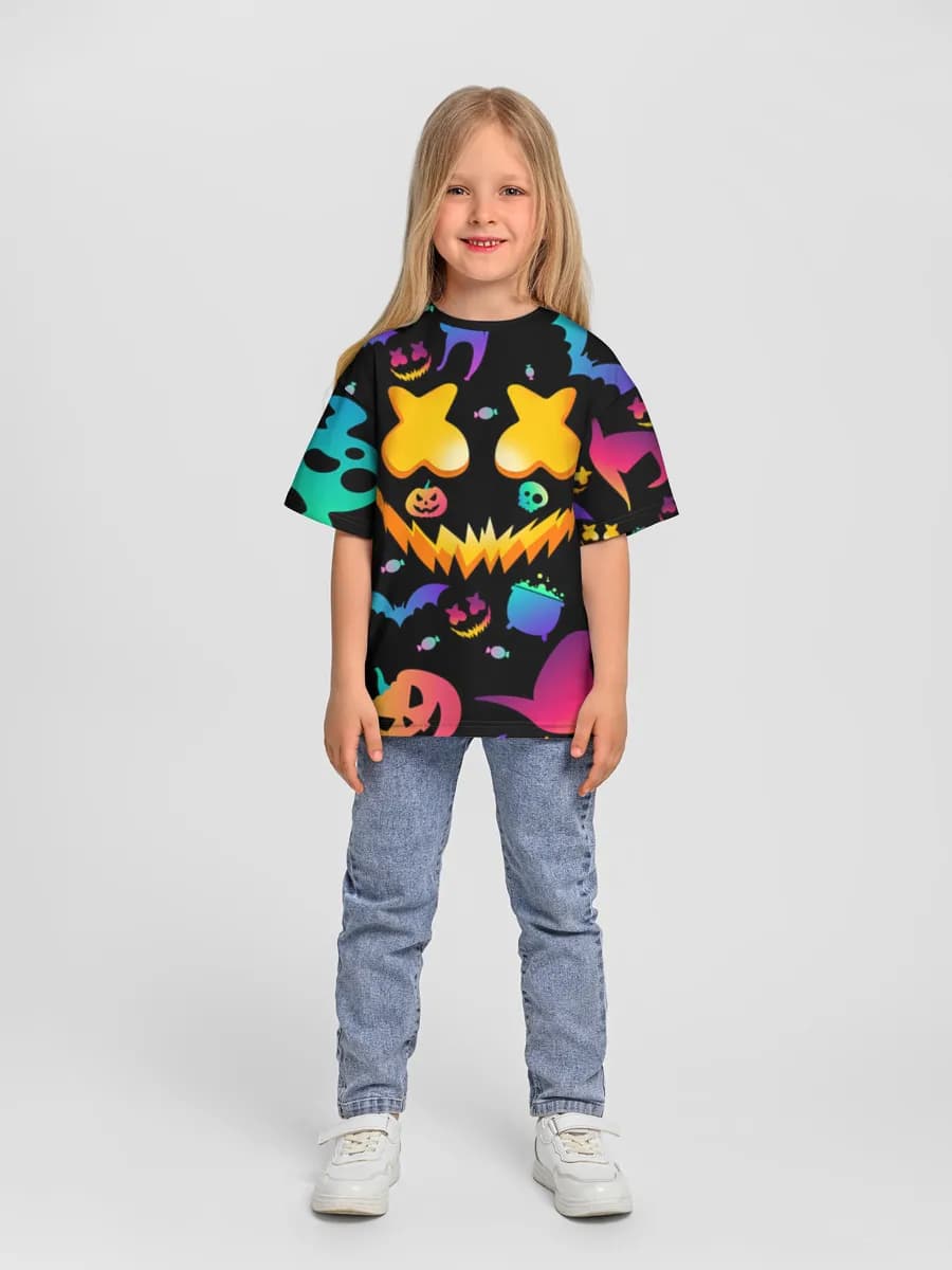 Oversized Baumwoll-T-Shirt Mädchen
