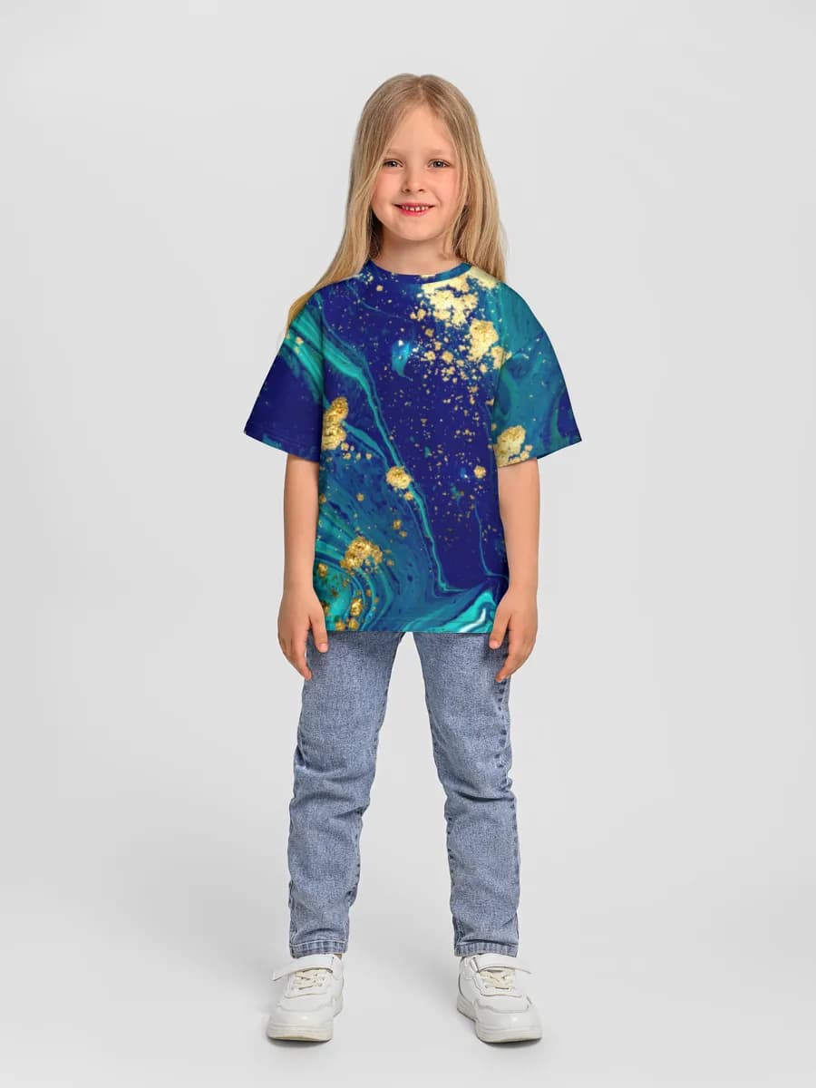 Girls' oversized cotton T-shirt