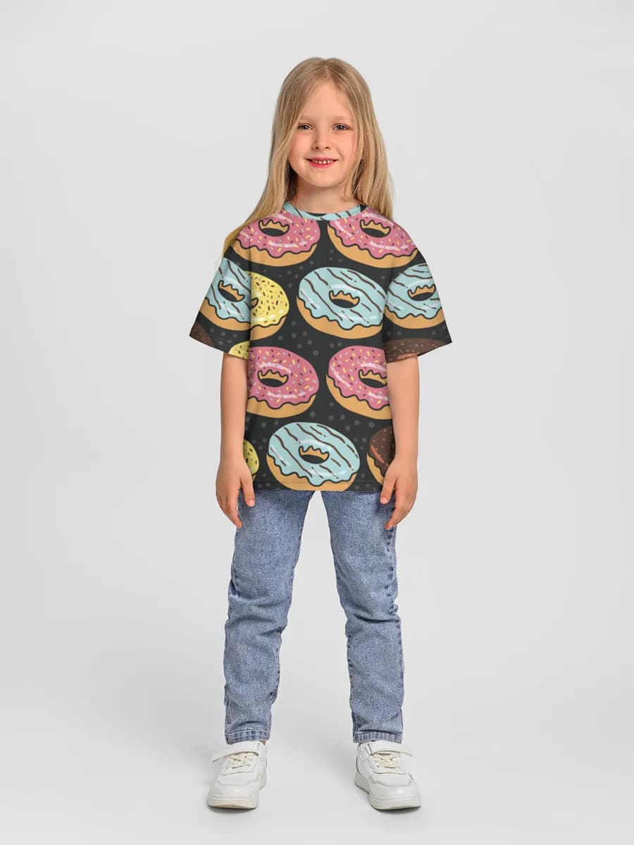 Oversized Baumwoll-T-Shirt Mädchen