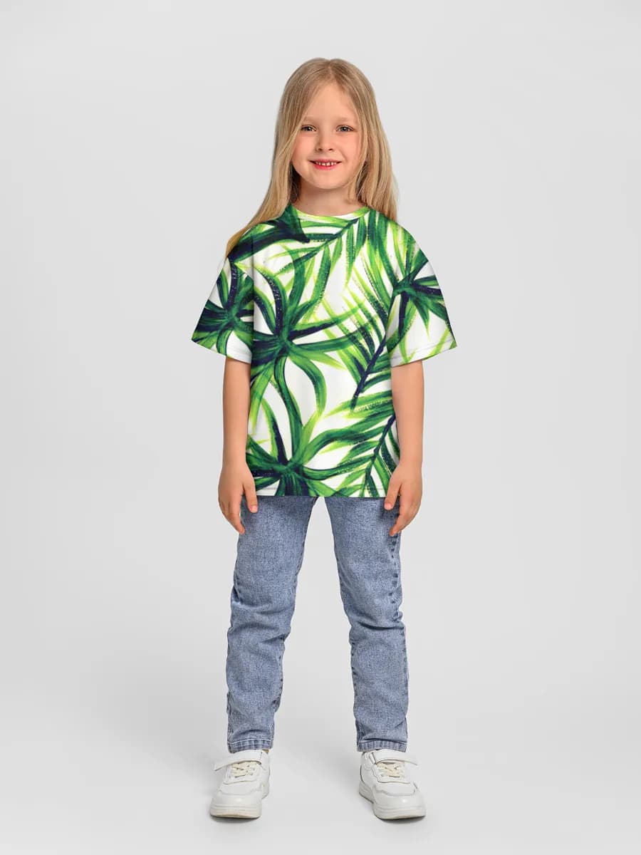 Oversized Baumwoll-T-Shirt Mädchen