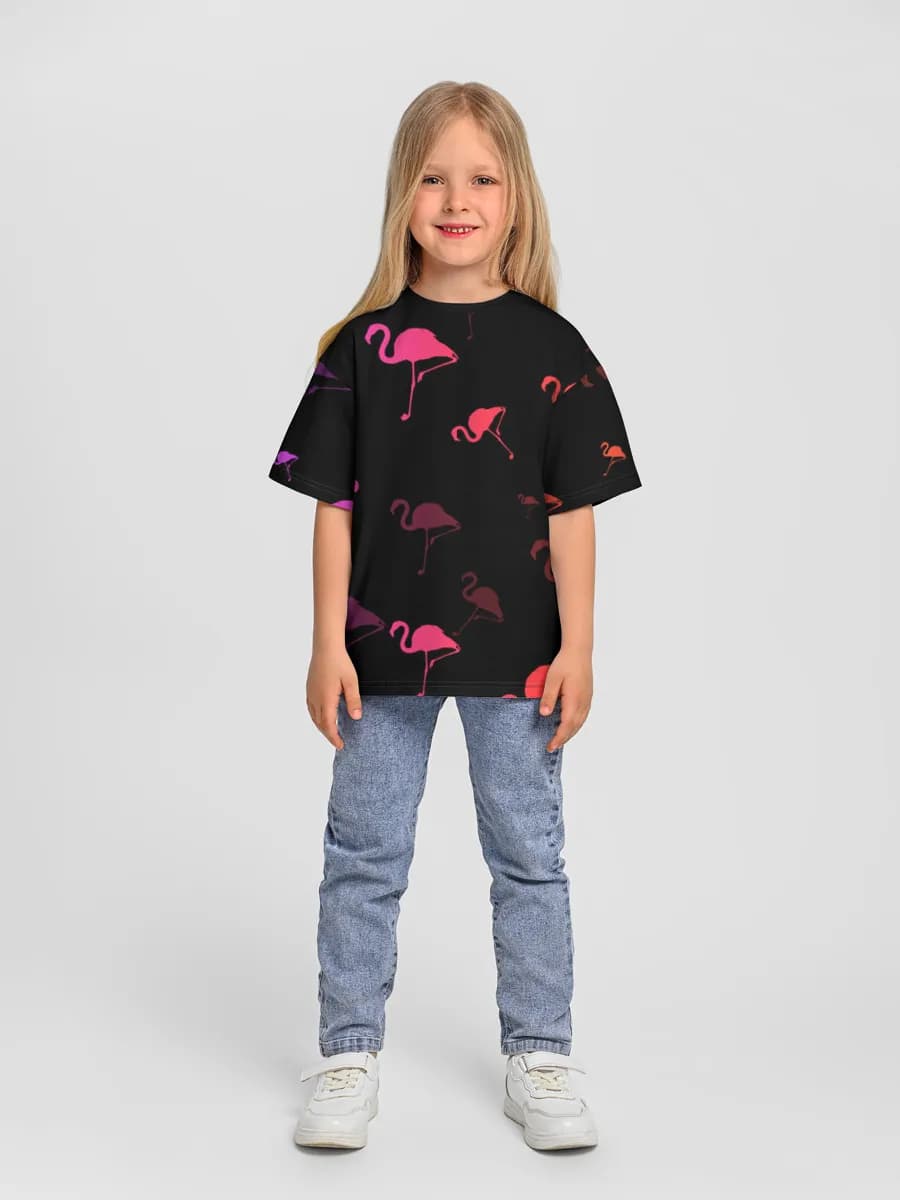 Girls' oversized cotton T-shirt