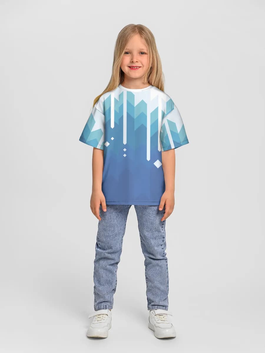 Girls' oversized cotton T-shirt