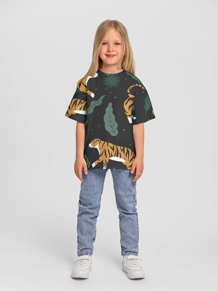 Oversized Baumwoll-T-Shirt Mädchen