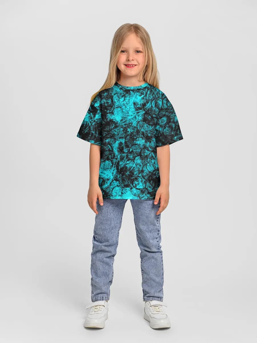 Girls' oversized cotton T-shirt