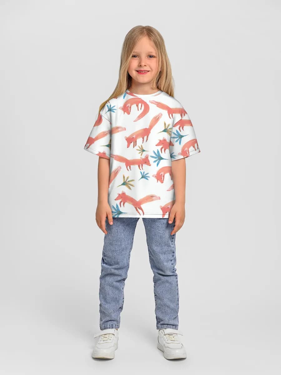 Oversized Baumwoll-T-Shirt Mädchen