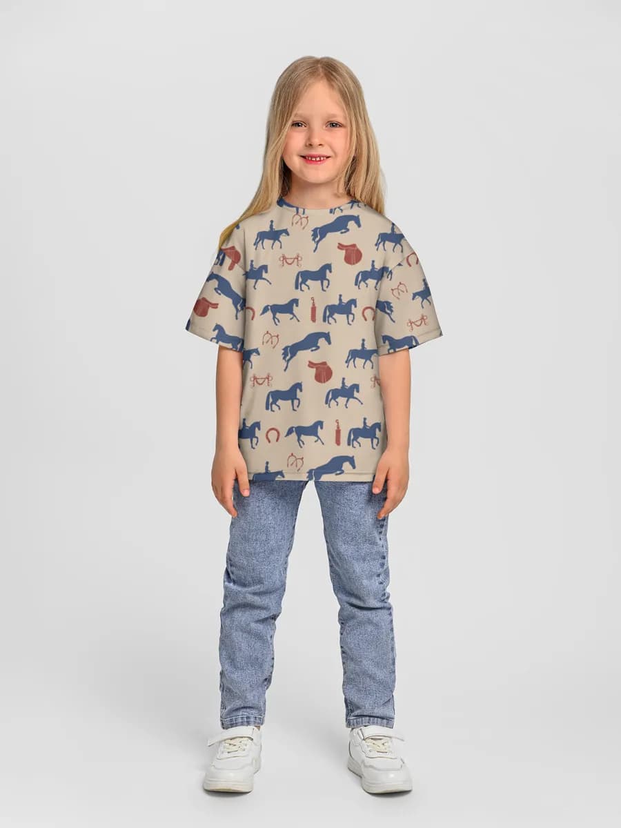 Oversized Baumwoll-T-Shirt Mädchen