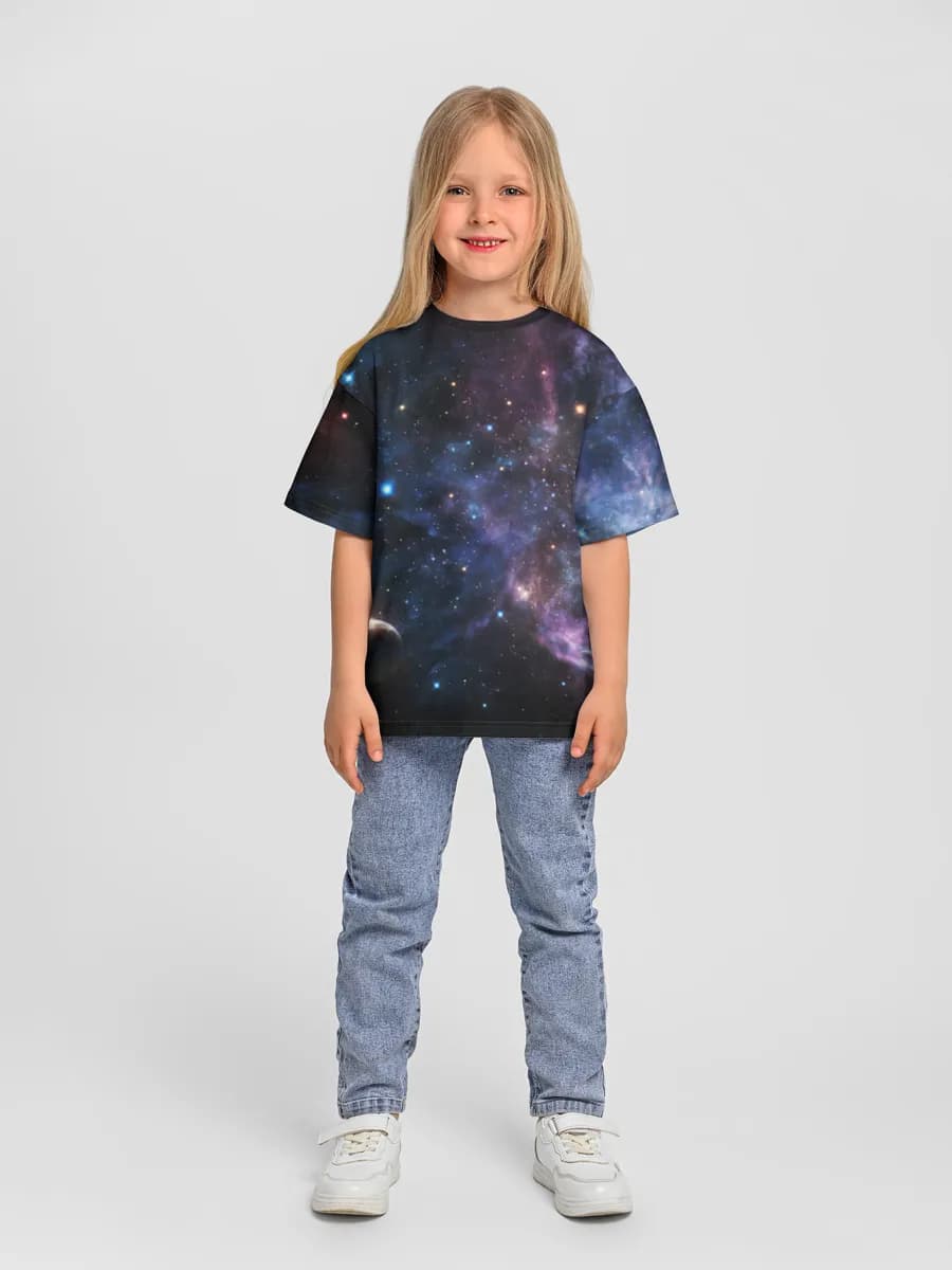 Oversized Baumwoll-T-Shirt Mädchen