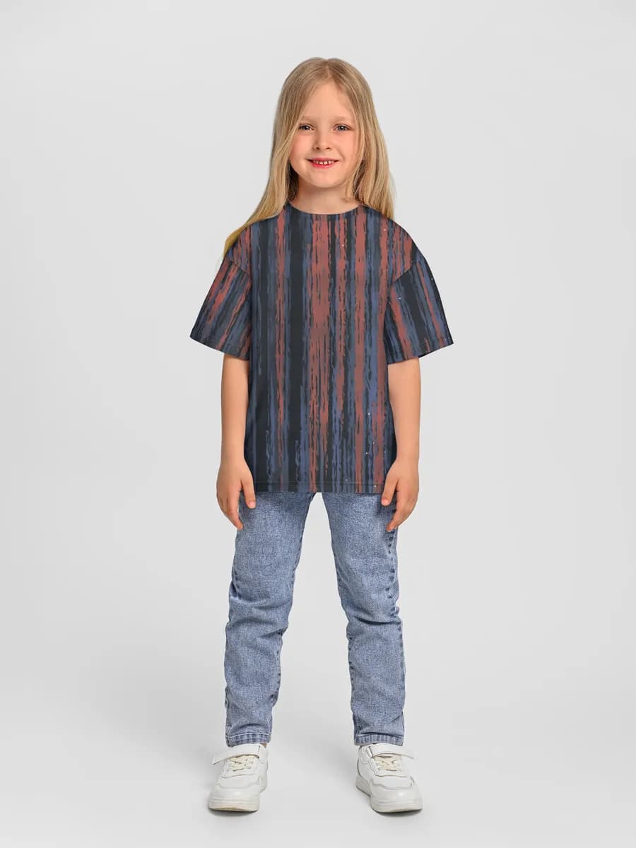 Girls' oversized cotton T-shirt