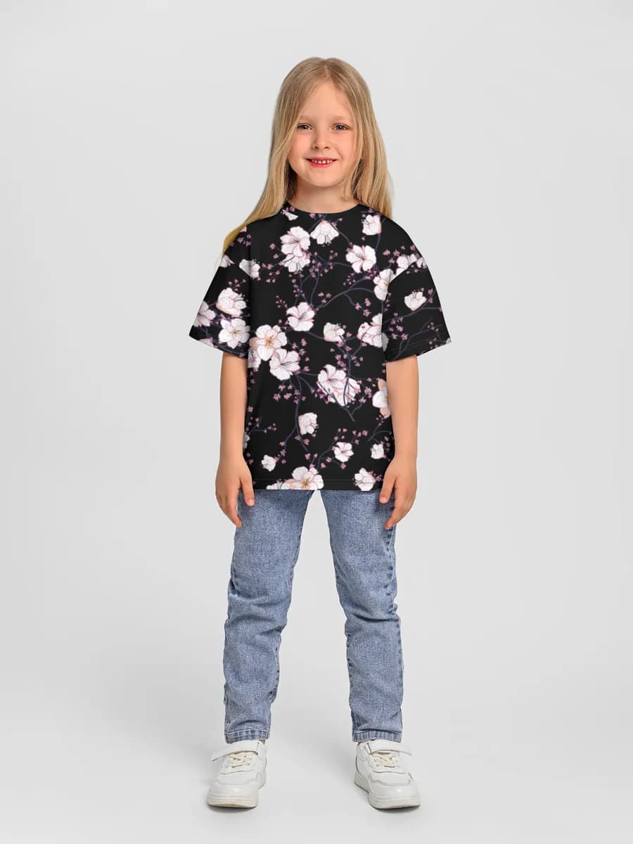 Oversized Baumwoll-T-Shirt Mädchen