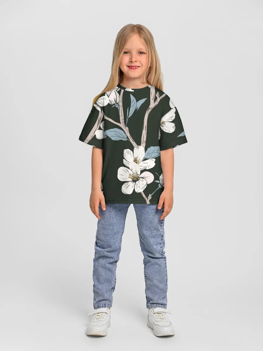 Camiseta Oversize de Algodón Niña