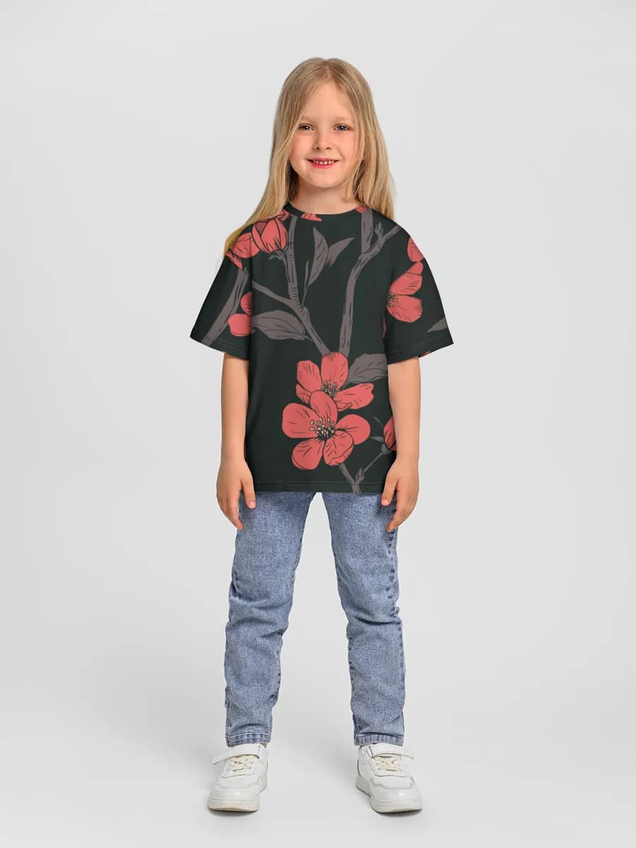 Camiseta Oversize de Algodón Niña