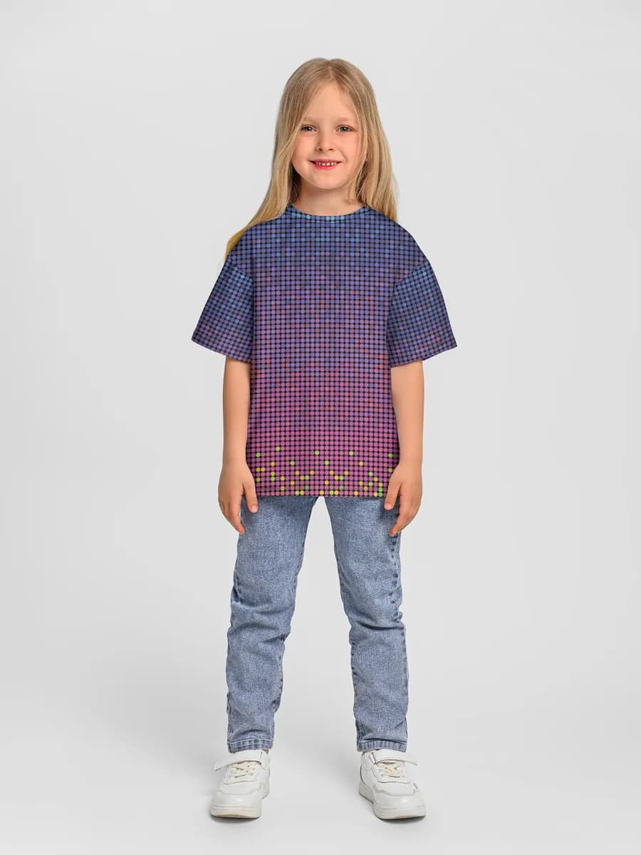 Girls' oversized cotton T-shirt