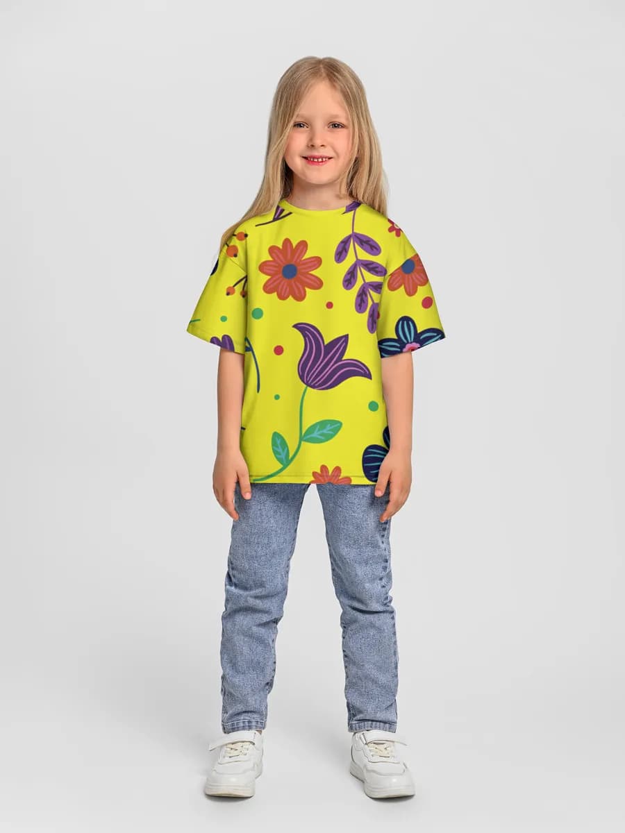 Camiseta Oversize de Algodón Niña