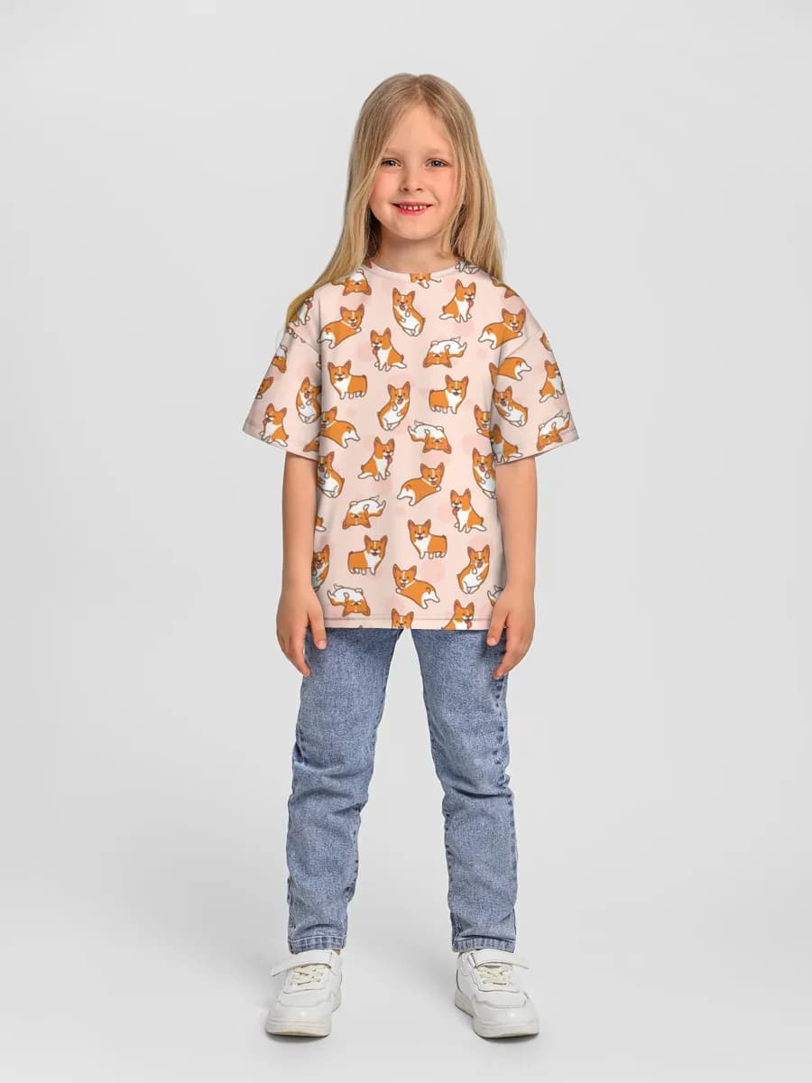Oversized Baumwoll-T-Shirt Mädchen