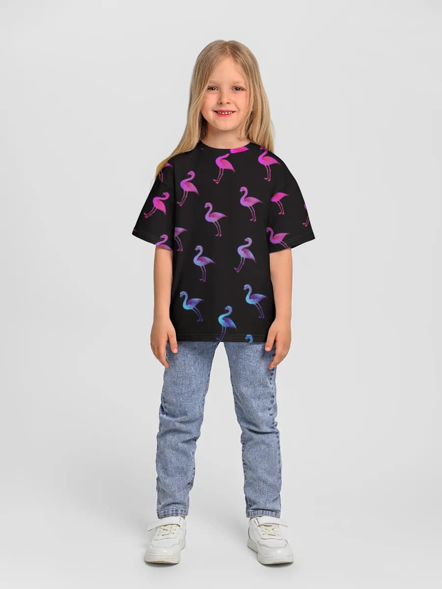 Girls' oversized cotton T-shirt