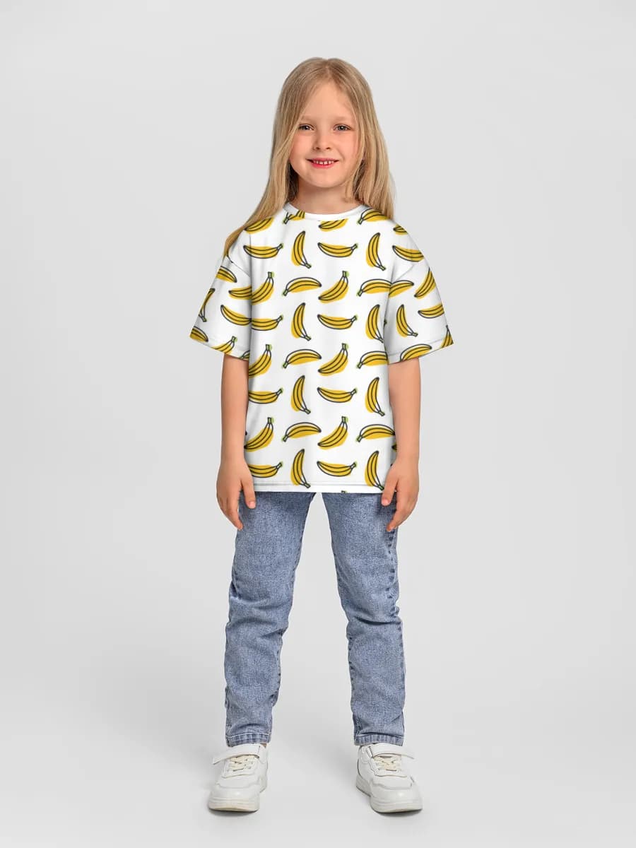 女の子 ビッグシルエット コットンTシャツ