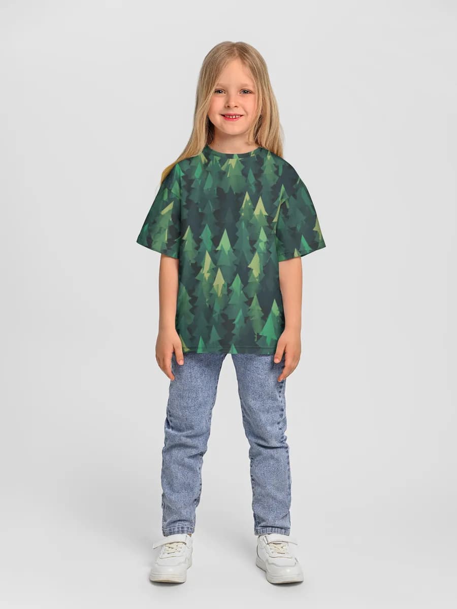 Girls' oversized cotton T-shirt
