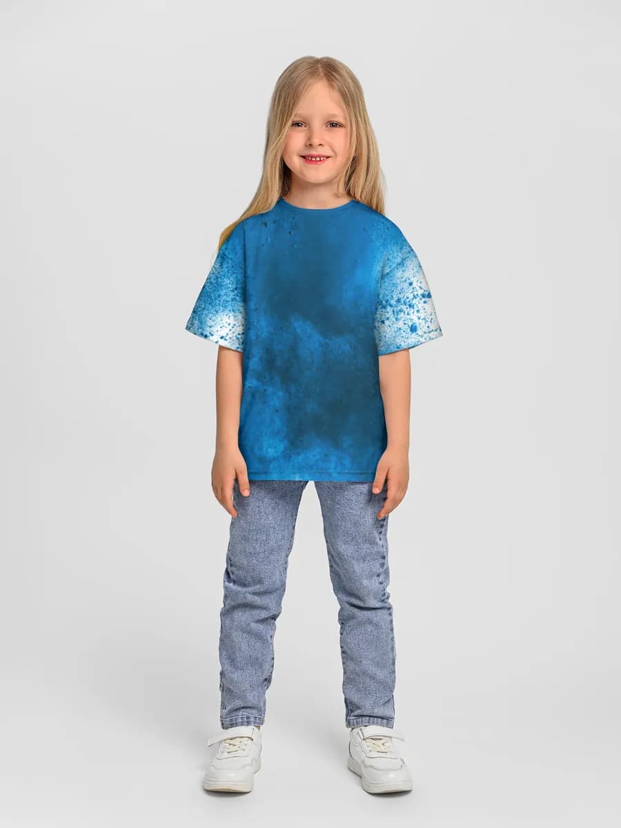 Girls' oversized cotton T-shirt