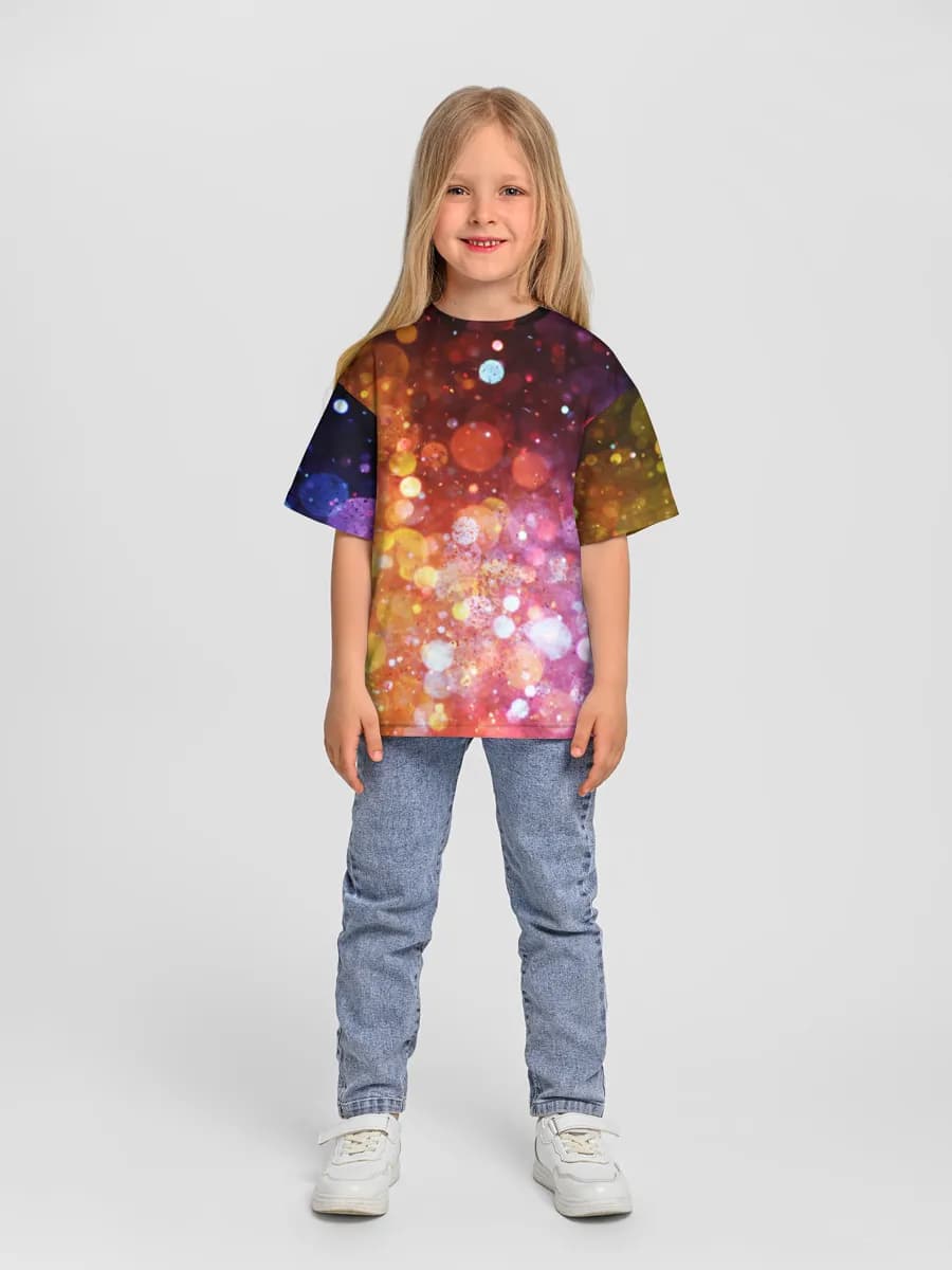 Girls' oversized cotton T-shirt