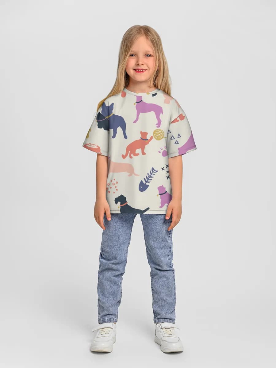 Camiseta Oversize de Algodón Niña