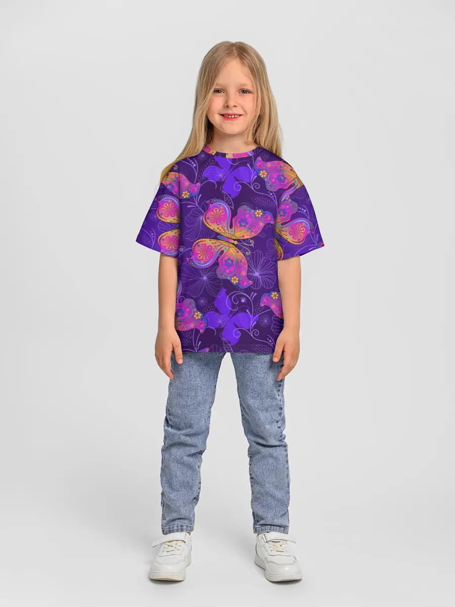 Oversized Baumwoll-T-Shirt Mädchen