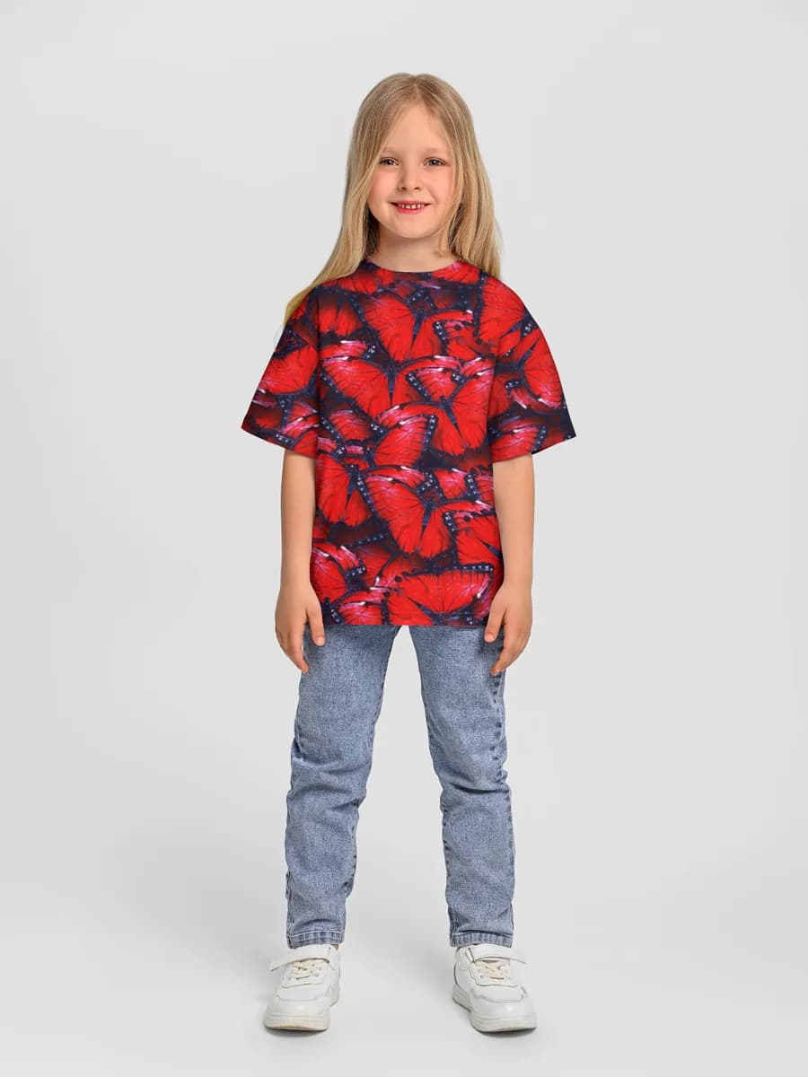 女の子 ビッグシルエット コットンTシャツ