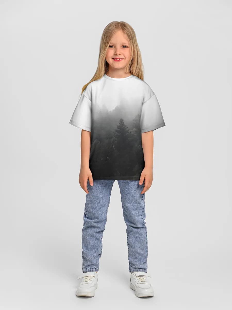 Girls' oversized cotton T-shirt