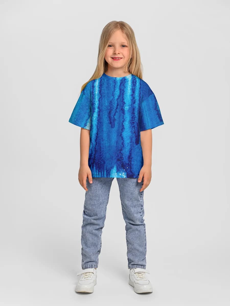 Girls' oversized cotton T-shirt