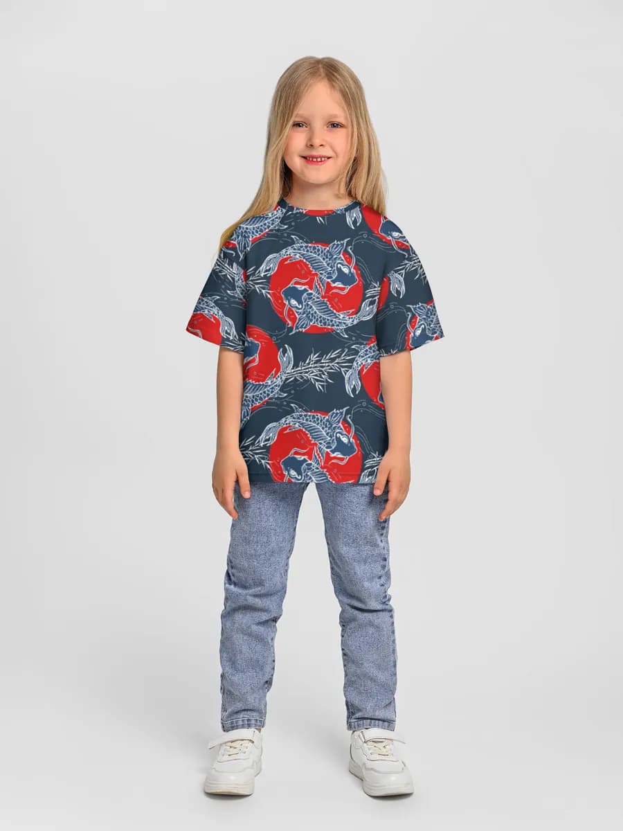 女の子 ビッグシルエット コットンTシャツ