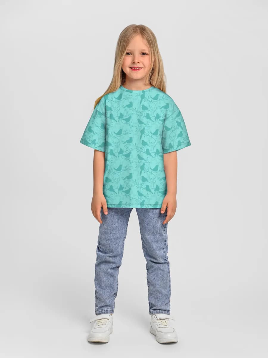 Oversized Baumwoll-T-Shirt Mädchen