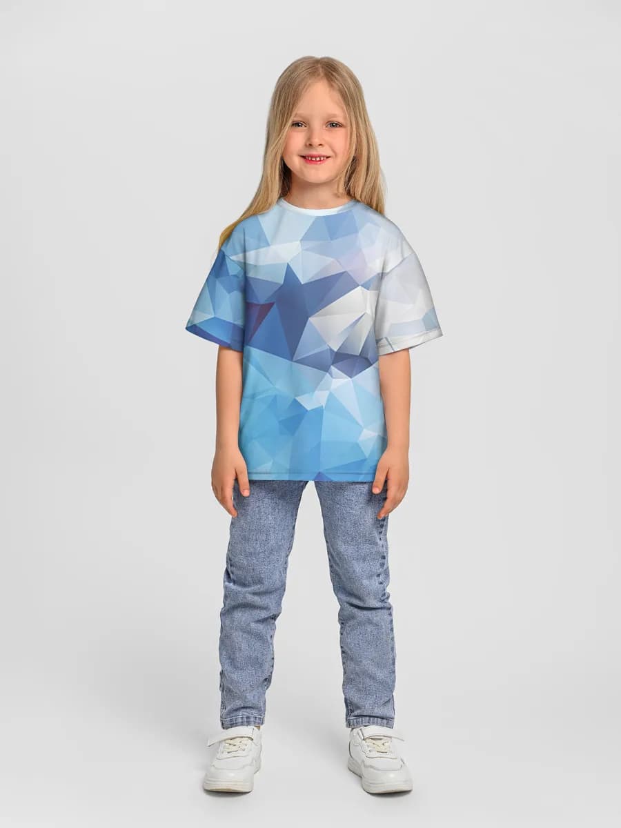 Girls' oversized cotton T-shirt
