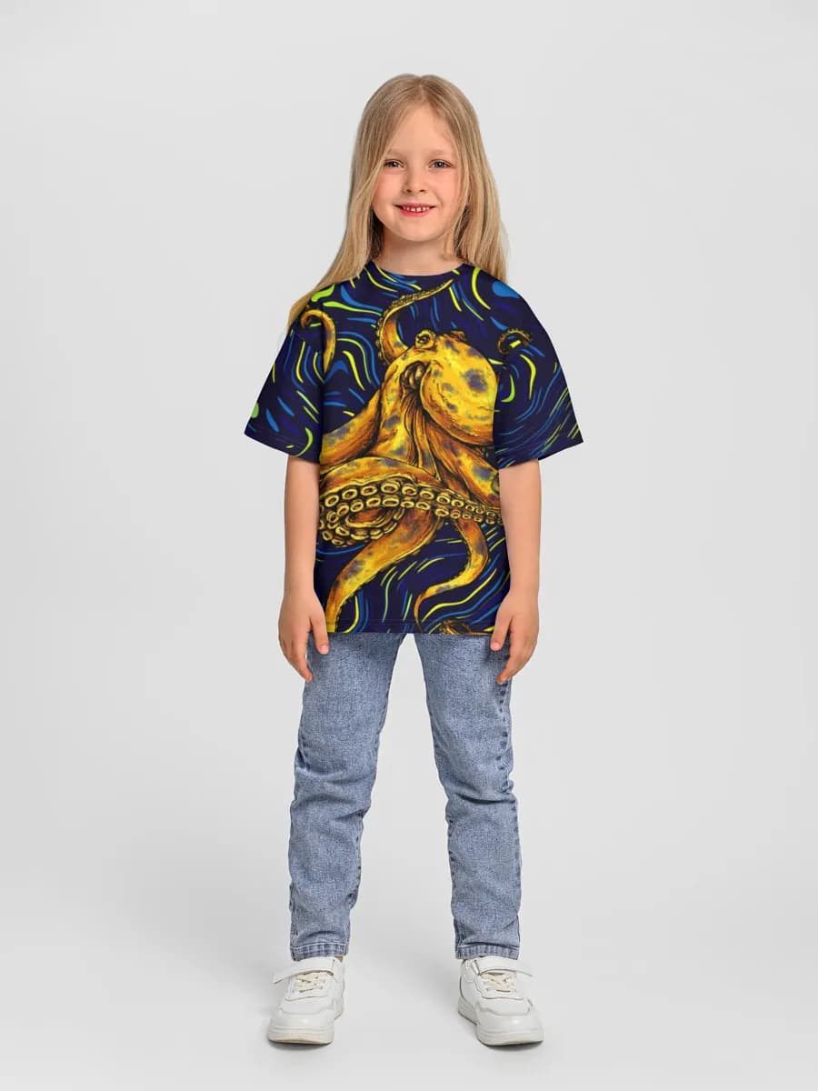 Oversized Baumwoll-T-Shirt Mädchen