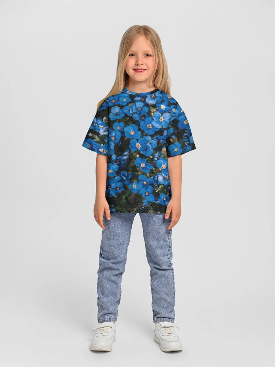 Girls' oversized cotton T-shirt