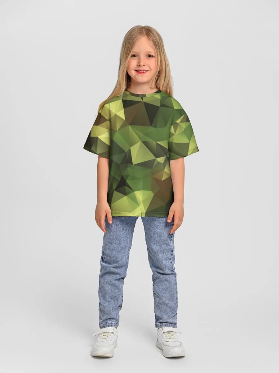 Girls' oversized cotton T-shirt