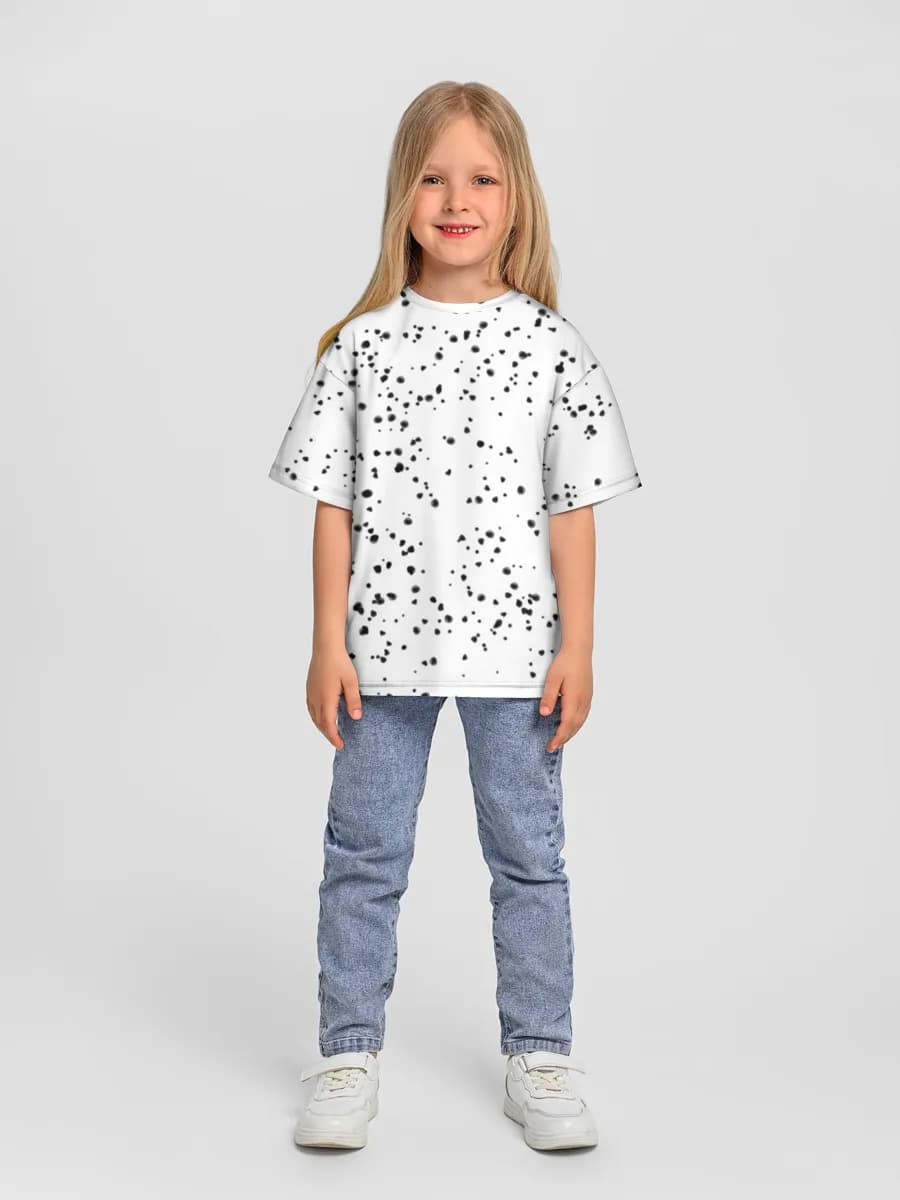 Girls' oversized cotton T-shirt