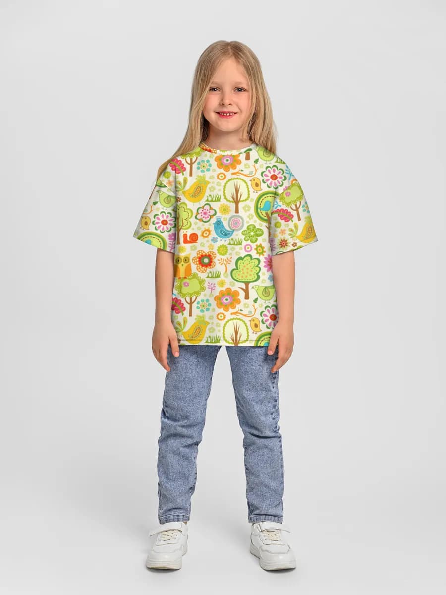 Oversized Baumwoll-T-Shirt Mädchen