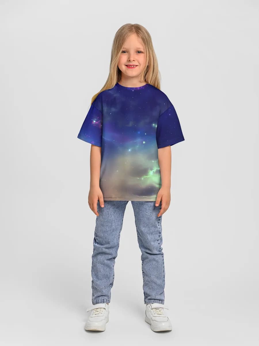 Oversized Baumwoll-T-Shirt Mädchen