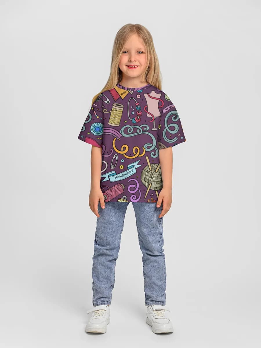 Oversized Baumwoll-T-Shirt Mädchen