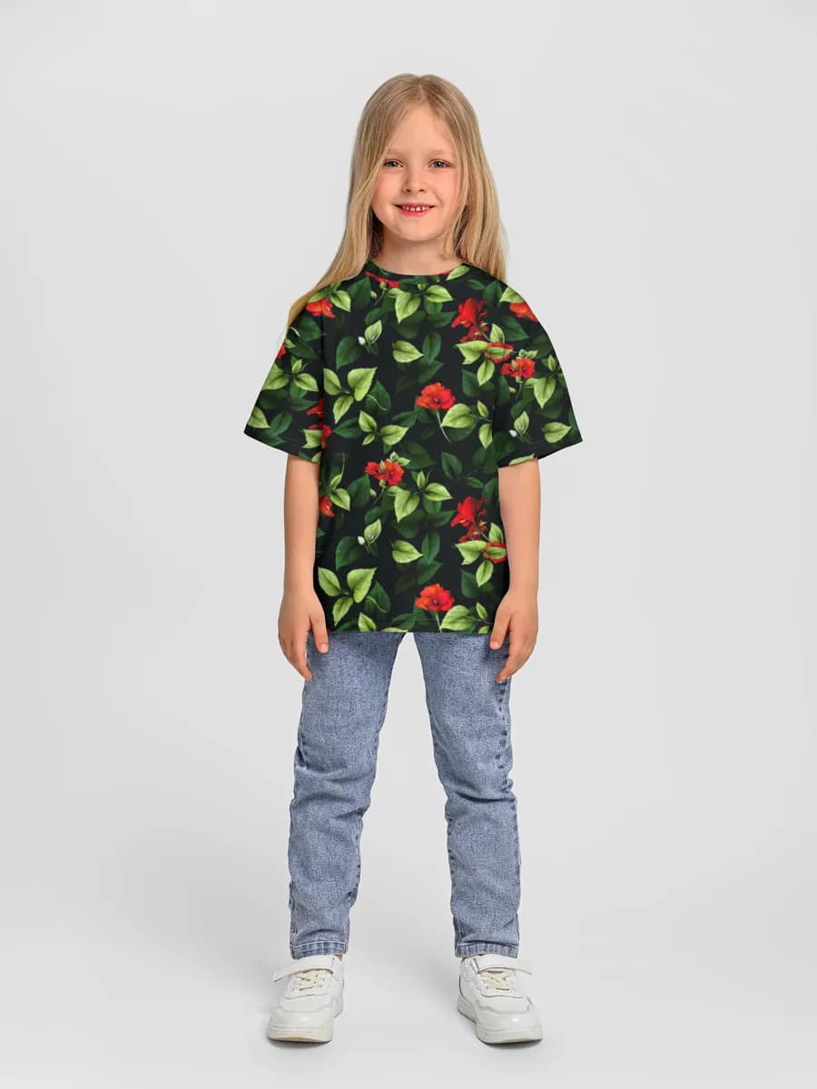 Oversized Baumwoll-T-Shirt Mädchen