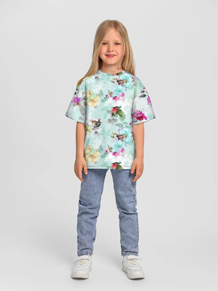 Oversized Baumwoll-T-Shirt Mädchen