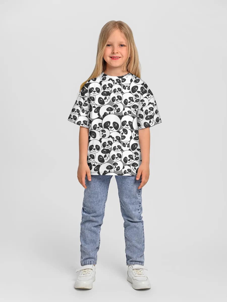 Oversized Baumwoll-T-Shirt Mädchen