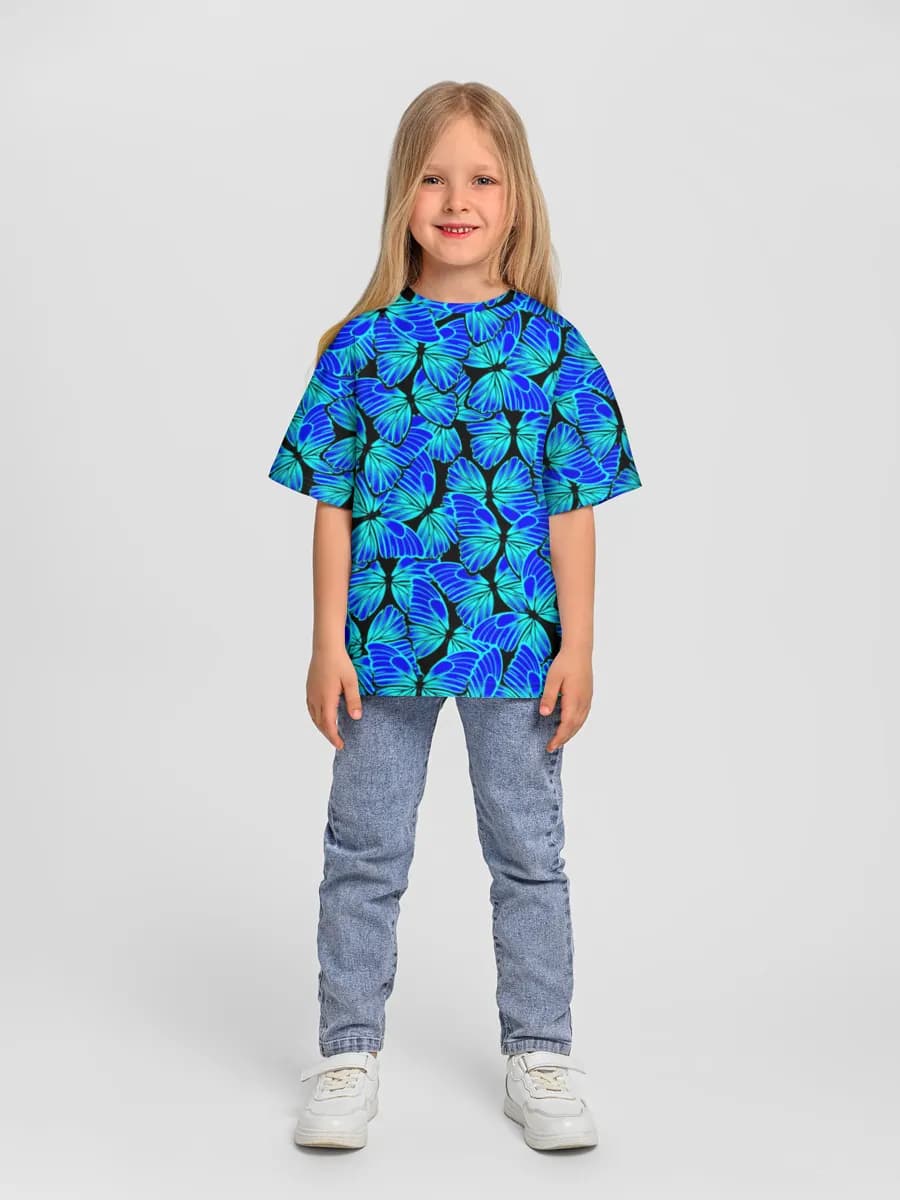 Girls' oversized cotton T-shirt