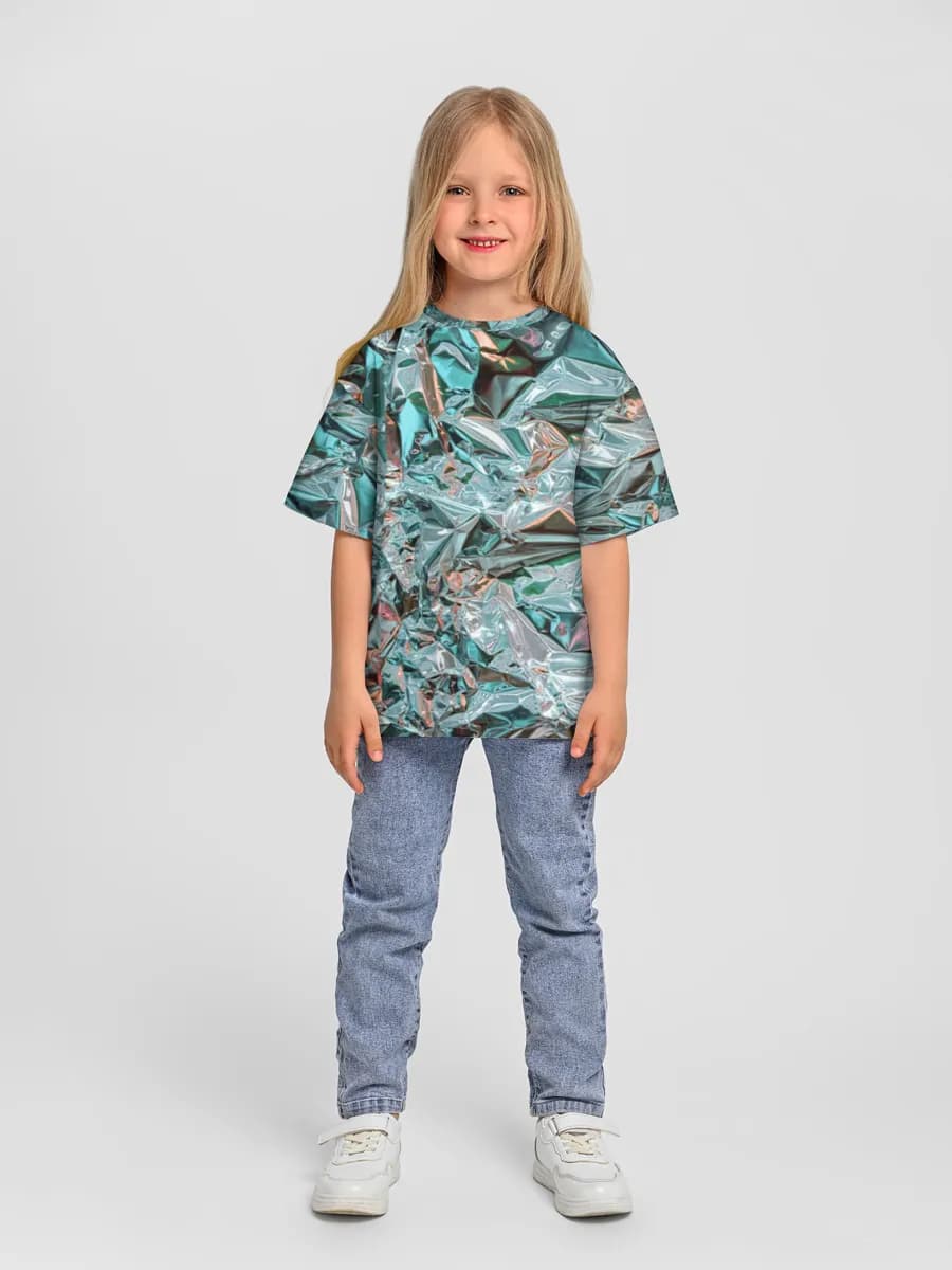 Oversized Baumwoll-T-Shirt Mädchen