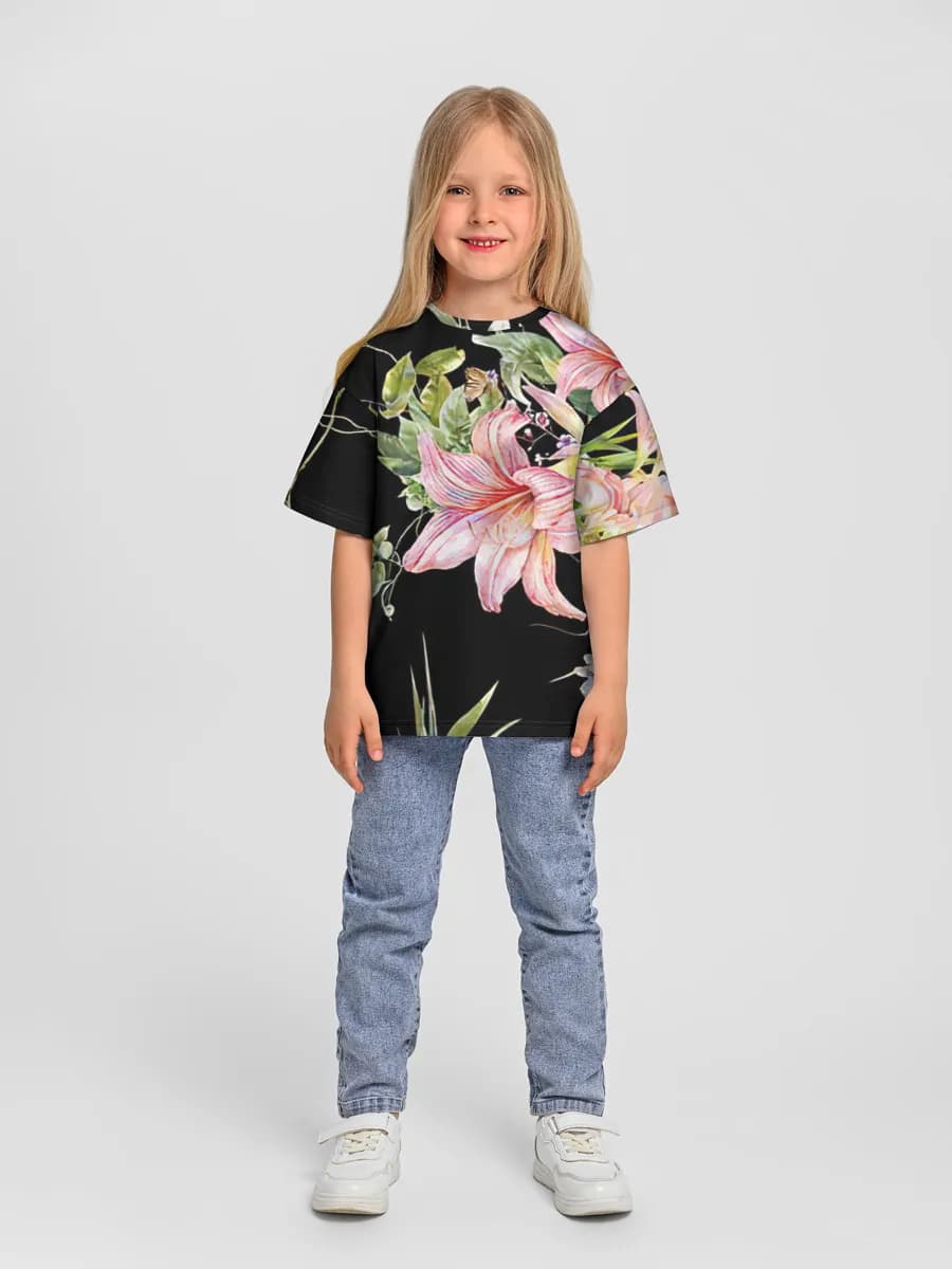Oversized Baumwoll-T-Shirt Mädchen