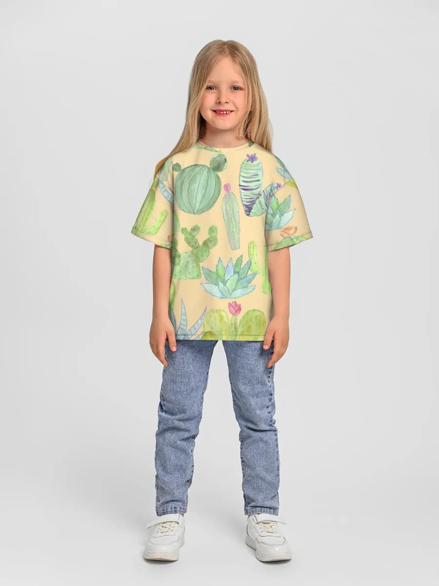 Camiseta Oversize de Algodón Niña